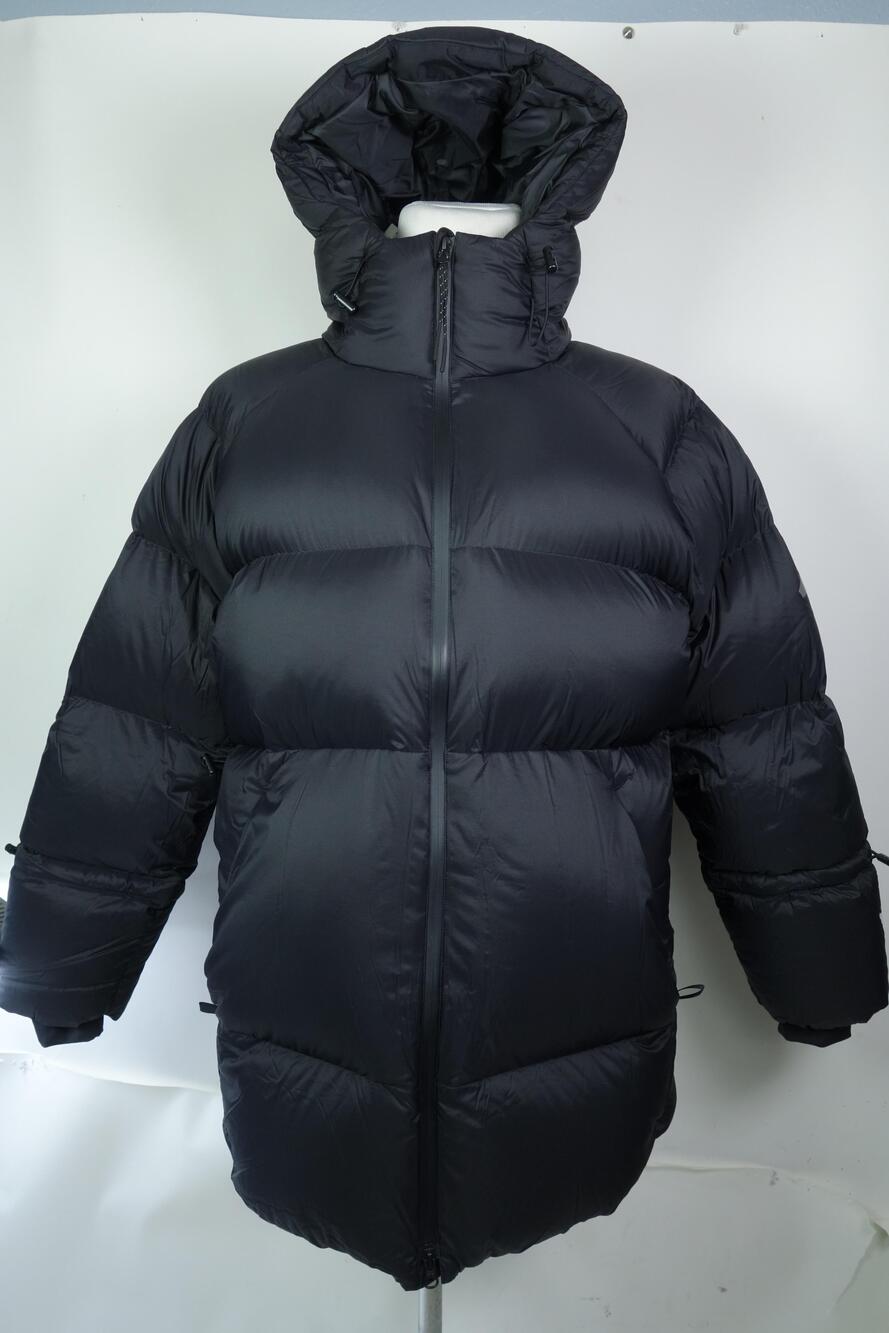 Adidas WMYSHELTER Parka Coat Women Size Large Black Hooded Down ClimaWarm